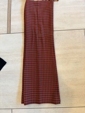 Zara Red & Black Plaid Maxi Skirt. See on Olivia Palermo!